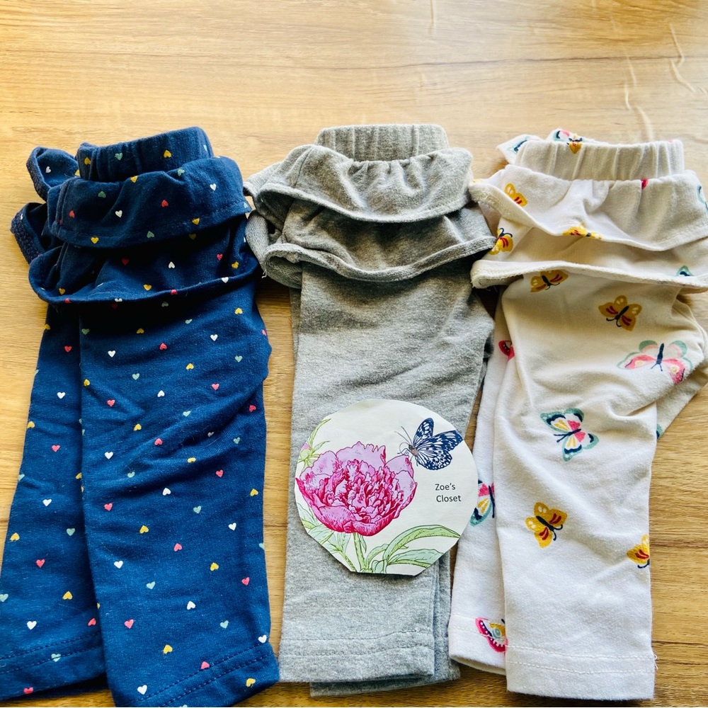 Baby Girl Carter's Ruffle Leggings set of 3